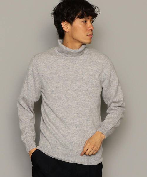 green label relaxing（グリーンレーベルリラクシング）の「[OCEANS12月号掲載] NM WO/カシミヤ 天竺 タートル ニット（ニット/セーター・メンズ・ブラック/ホワイト/ライトグレー・L/S/M）」の9枚目の写真