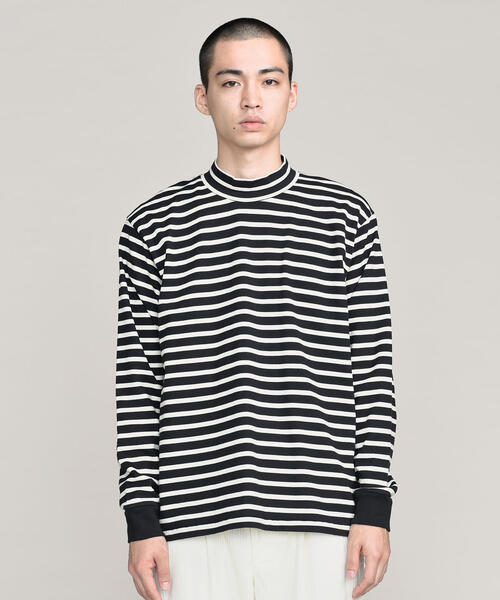 blurhms（ブラームス）の「＜blurhms＞ STRIPE POC MN/カットソー（Tシャツ/カットソー・メンズ・ネイビー/ブラック・2/3）」の4枚目の写真