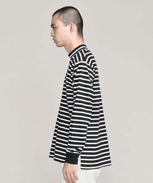 blurhms（ブラームス）の「＜blurhms＞ STRIPE POC MN/カットソー（Tシャツ/カットソー・メンズ・ネイビー/ブラック・2/3）」の11枚目の写真