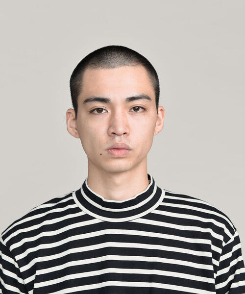 blurhms（ブラームス）の「＜blurhms＞ STRIPE POC MN/カットソー（Tシャツ/カットソー・メンズ・ネイビー/ブラック・2/3）」の9枚目の写真