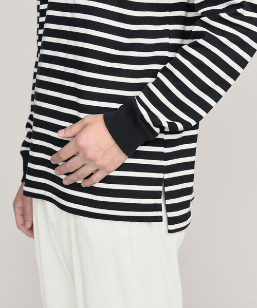 blurhms（ブラームス）の「＜blurhms＞ STRIPE POC MN/カットソー（Tシャツ/カットソー・メンズ・ネイビー/ブラック・2/3）」の8枚目の写真