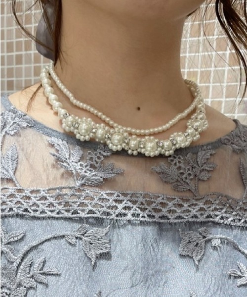 【EVERYBIRTHDAY】Heart Cupid Pearl ネックレース Cupid Heart ネックレス 「Cupid Heart」結婚式アクセサリー