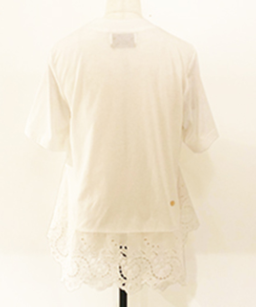 MUVEIL(ミュベール)の「【MUVEIL】裾レース刺繍プルオーバー(Tシャツ/カットソー・レディース・ホワイト/ネイビー/イエロー/キャメル・38/36)」の13枚目の写真