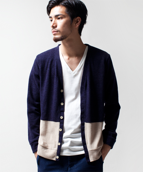 NANO universe（ナノユニバース）の「ブークレバイカラーカーデ（カーディガン/ボレロ・メンズ・グレー/ネイビー/ブラック/ターコイズブルー・SMALL/MEDIUM/LARGE/X-LARGE）」の6枚目の写真