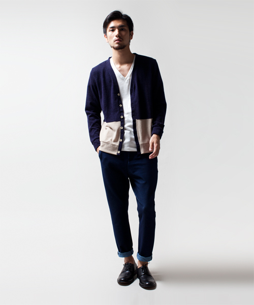 NANO universe（ナノユニバース）の「ブークレバイカラーカーデ（カーディガン/ボレロ・メンズ・グレー/ネイビー/ブラック/ターコイズブルー・SMALL/MEDIUM/LARGE/X-LARGE）」の16枚目の写真