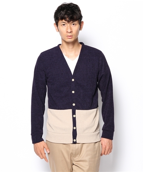 NANO universe（ナノユニバース）の「ブークレバイカラーカーデ（カーディガン/ボレロ・メンズ・グレー/ネイビー/ブラック/ターコイズブルー・SMALL/MEDIUM/LARGE/X-LARGE）」の8枚目の写真