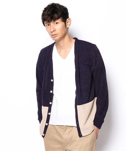 NANO universe（ナノユニバース）の「ブークレバイカラーカーデ（カーディガン/ボレロ・メンズ・グレー/ネイビー/ブラック/ターコイズブルー・SMALL/MEDIUM/LARGE/X-LARGE）」の11枚目の写真