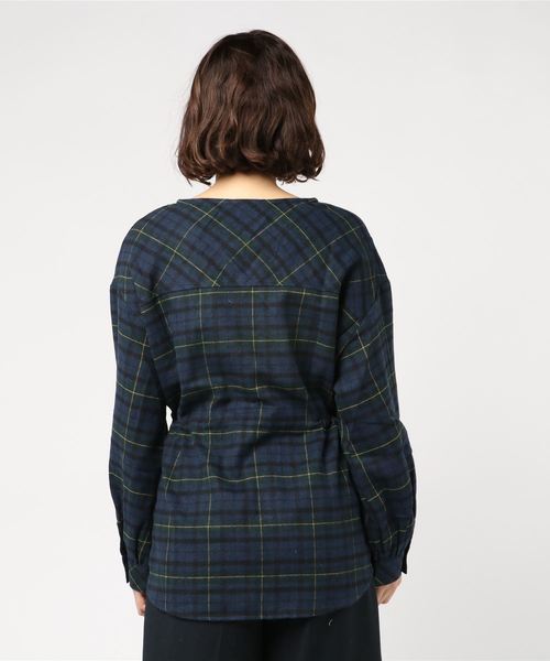 KOBE LETTUCE（コウベレタス）の「チェック柄Vネックドロストチュニックブラウス＊レディース/トップス/チェックシャツ[C3432]神戸レタス（シャツ/ブラウス・レディース・ブルー系その他/イエロー系その他/ブルー系その他2・FREE）」の15枚目の写真