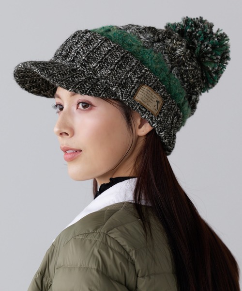 sankyo shokai（サンキョウショウカイ）の「イタリア製糸ニットキャスケット（キャスケット・レディース・ライトグレー/レッド/ピンク/ターコイズブルー/ダークグレー/オレンジ/マスタード・フリー）」の9枚目の写真