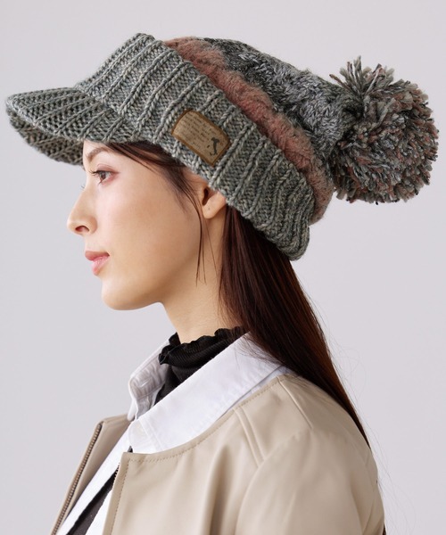 sankyo shokai（サンキョウショウカイ）の「イタリア製糸ニットキャスケット（キャスケット・レディース・ライトグレー/レッド/ピンク/ターコイズブルー/ダークグレー/オレンジ/マスタード・フリー）」の13枚目の写真