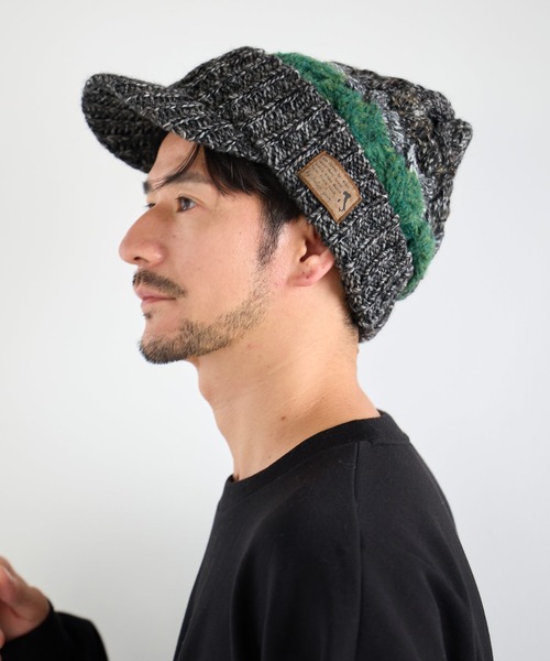 sankyo shokai（サンキョウショウカイ）の「イタリア製糸ニットキャスケット（キャスケット・レディース・ライトグレー/レッド/ピンク/ターコイズブルー/ダークグレー/オレンジ/マスタード・フリー）」の10枚目の写真