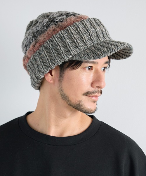 sankyo shokai（サンキョウショウカイ）の「イタリア製糸ニットキャスケット（キャスケット・レディース・ライトグレー/レッド/ピンク/ターコイズブルー/ダークグレー/オレンジ/マスタード・フリー）」の16枚目の写真