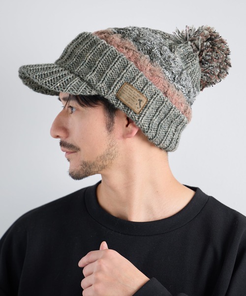 sankyo shokai（サンキョウショウカイ）の「イタリア製糸ニットキャスケット（キャスケット・レディース・ライトグレー/レッド/ピンク/ターコイズブルー/ダークグレー/オレンジ/マスタード・フリー）」の17枚目の写真