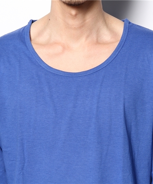 WEGO（ウィゴー）の「WEGO/Uネック7分袖Tシャツ（Tシャツ/カットソー・メンズ・ホワイト/ブラック/ブルー/ライトピンク・MEDIUM/SMALL/LARGE）」の8枚目の写真