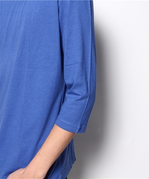 WEGO（ウィゴー）の「WEGO/Uネック7分袖Tシャツ（Tシャツ/カットソー・メンズ・ホワイト/ブラック/ブルー/ライトピンク・MEDIUM/SMALL/LARGE）」の9枚目の写真