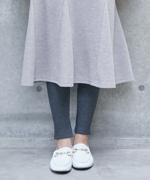 Chaco closet(チャコ クローゼット)の「スウェット フレア マーメイドフレアロングワンピース(ワンピース・レディース・ブラック/ネイビー/カーキ/杢グレー/ベージュ/オフホワイト/モカ/テラコッタ・FREE)」の15枚目の写真