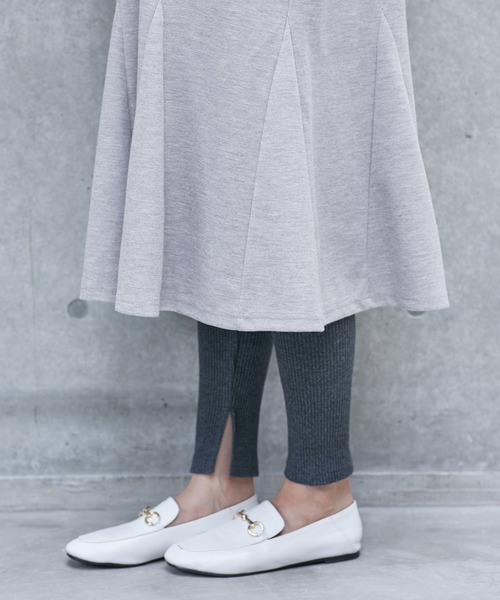 Chaco closet(チャコ クローゼット)の「スウェット フレア マーメイドフレアロングワンピース(ワンピース・レディース・ブラック/ネイビー/カーキ/杢グレー/ベージュ/オフホワイト/モカ/テラコッタ・FREE)」の14枚目の写真