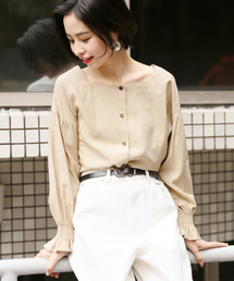 LOWRYS FARM | スクエアブラウスLS　827711(シャツ/ブラウス)