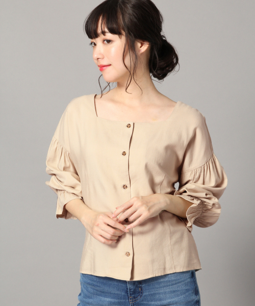 LOWRYS FARM（ローリーズファーム）の「スクエアブラウスLS　827711（シャツ/ブラウス・レディース・ベージュ/オフホワイト/ブラック・FREE）」の15枚目の写真