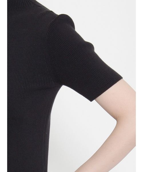 Ungrid(アングリッド)の「ハイネックショートリブニット(Tシャツ/カットソー・レディース・オフホワイト/ブラック/パープル・FREE)」の10枚目の写真