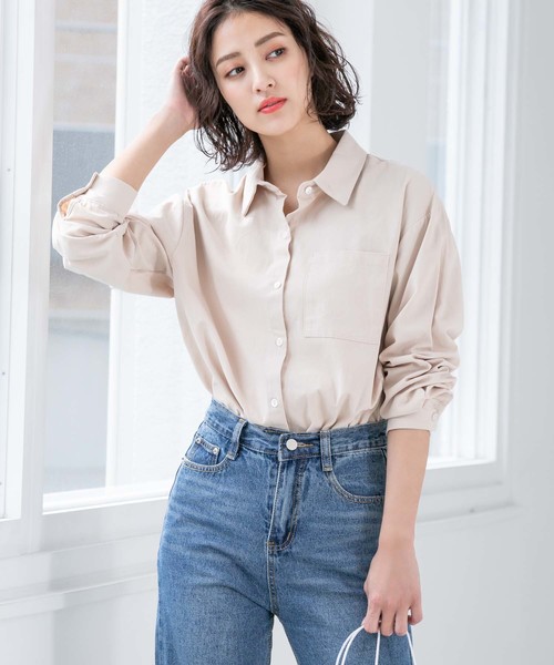 fifth(フィフス)の「ワンポケットコットンシャツ(シャツ/ブラウス・レディース・カーキ/ベージュ・MEDIUM)」の1枚目の写真