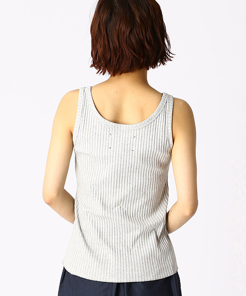 COMME CA ISM(コムサイズム)の「【一部店舗限定】 リブ タンクトップ ルームウエア(タンクトップ・レディース・グレー/アイボリー・LARGE/SMALL/MEDIUM)」の7枚目の写真