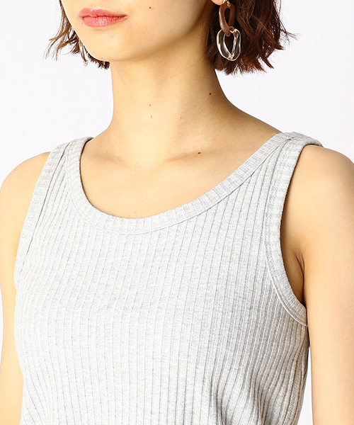 COMME CA ISM(コムサイズム)の「【一部店舗限定】 リブ タンクトップ ルームウエア(タンクトップ・レディース・グレー/アイボリー・LARGE/SMALL/MEDIUM)」の10枚目の写真