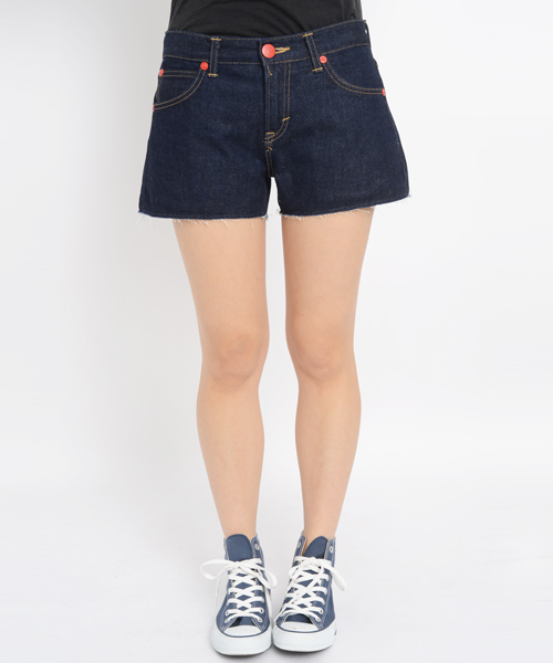 X-girl(エックスガール)の「X-girl×LEE SOPHIE JEAN SHORTS(デニムパンツ・レディース・インディゴブルー・26inch/27inch/25inch/24inch)」の3枚目の写真