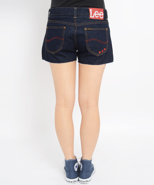 X-girl(エックスガール)の「X-girl×LEE SOPHIE JEAN SHORTS(デニムパンツ・レディース・インディゴブルー・26inch/27inch/25inch/24inch)」の5枚目の写真