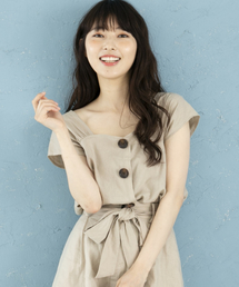 Heather | アサコンBIGボタンノースリーブ　836363(シャツ/ブラウス)