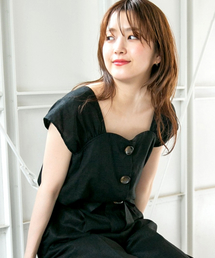 Heather | アサコンBIGボタンノースリーブ　836363(シャツ/ブラウス)