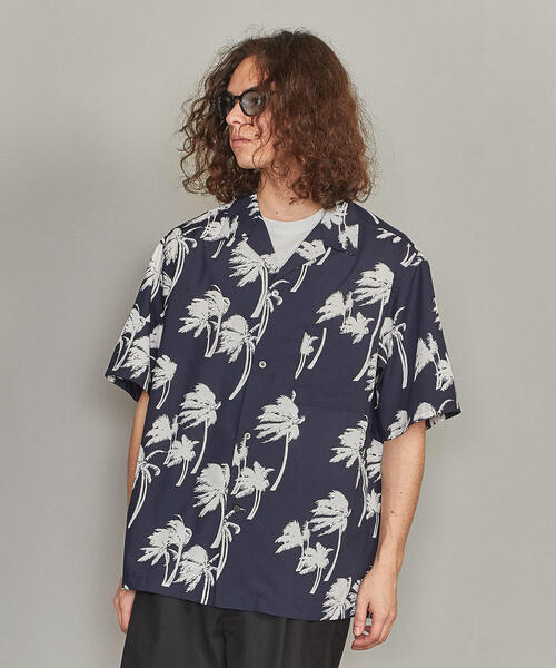 BEAUTY&YOUTH UNITED ARROWS（ビューティーアンドユースユナイテッドアローズ）の「BY ドレーププリント ワイドフォルム オープンカラー シャツ（シャツ/ブラウス・メンズ・ベージュ/ロイヤルブルー/ネイビー・M/L/XL/S）」の2枚目の写真