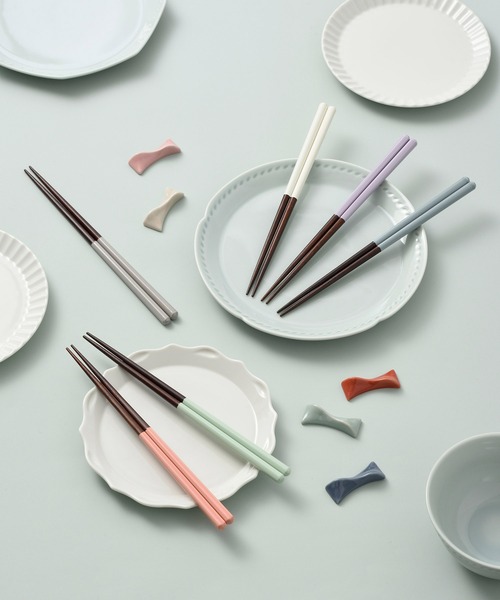BRUNO（ブルーノ）の「BRUNOカラー角丸箸（カトラリー・レディース・パープル/グレー/グリーン/アイボリー/ブルーグレー/ピンク/ホワイト/パープル系その他・ﾌﾘ-）」の9枚目の写真