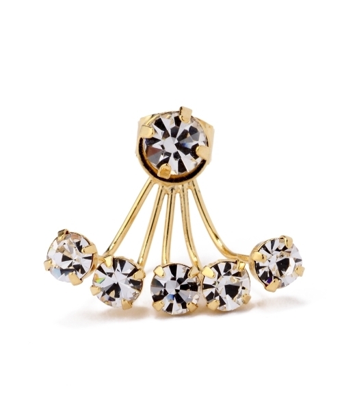 BEAUTY&YOUTH UNITED ARROWS(ビューティーアンドユースユナイテッドアローズ)の「BYSF ラインストーン イヤーロブピアス ◆(ピアス(両耳用)・レディース・ゴールド/シルバー・フリー)」の3枚目の写真