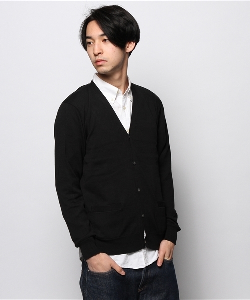 JOURNAL STANDARD relume(ジャーナルスタンダード レリューム)の「ガスコットンVネックカーディガン#(カーディガン/ボレロ・メンズ・ブラック/ネイビー/コバルトブルー・MEDIUM/SMALL/LARGE)」の14枚目の写真