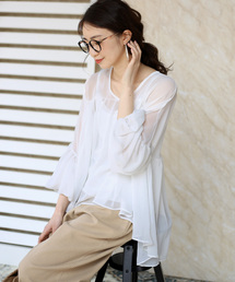 シフォンボリュームブラウス◆インナーセット