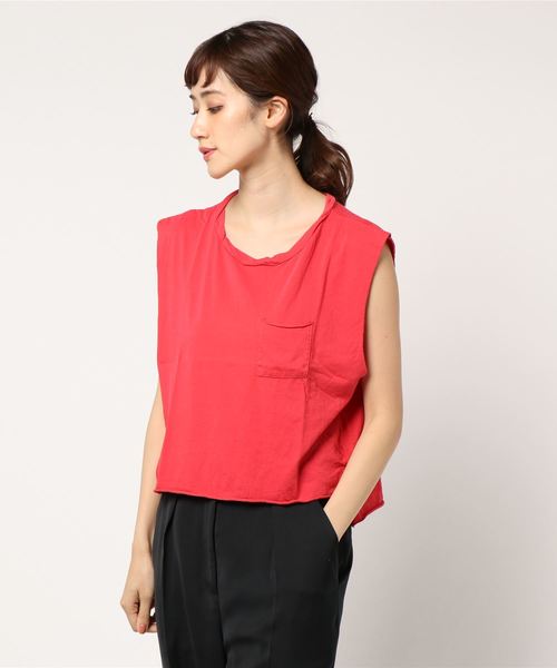 CAL．Berries（カルベリーズ）の「【CAL.Berries / カルベリーズ】 ツイストタンクトップ（タンクトップ・レディース・ホワイト/レッド/グリーン・SMALL）」の10枚目の写真