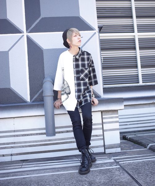 rovtski（ロフトスキー）の「JERZY CHECK MIX MIX CREW & SHIRT/ジャージー チェックミックス クルーネックシャツ（シャツ/ブラウス・レディース・ホワイト×ブラック/ホワイト系その他/ホワイト×イエロー・FREE）」の12枚目の写真
