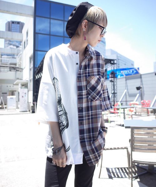 rovtski（ロフトスキー）の「JERZY CHECK MIX MIX CREW & SHIRT/ジャージー チェックミックス クルーネックシャツ（シャツ/ブラウス・レディース・ホワイト×ブラック/ホワイト系その他/ホワイト×イエロー・FREE）」の17枚目の写真