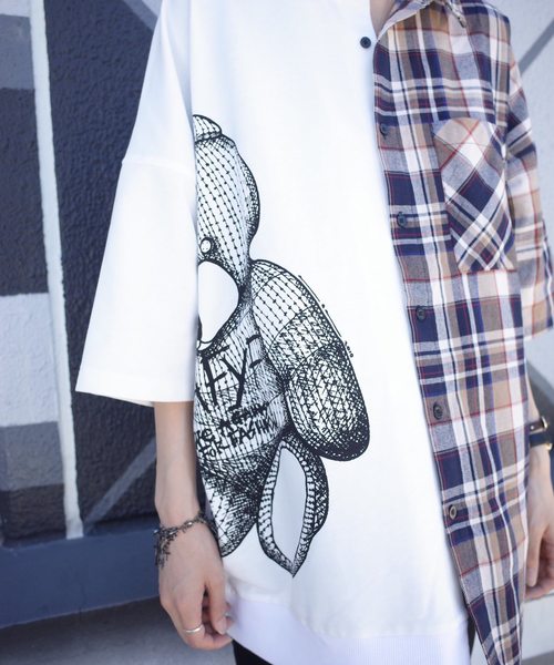 rovtski（ロフトスキー）の「JERZY CHECK MIX MIX CREW & SHIRT/ジャージー チェックミックス クルーネックシャツ（シャツ/ブラウス・レディース・ホワイト×ブラック/ホワイト系その他/ホワイト×イエロー・FREE）」の10枚目の写真