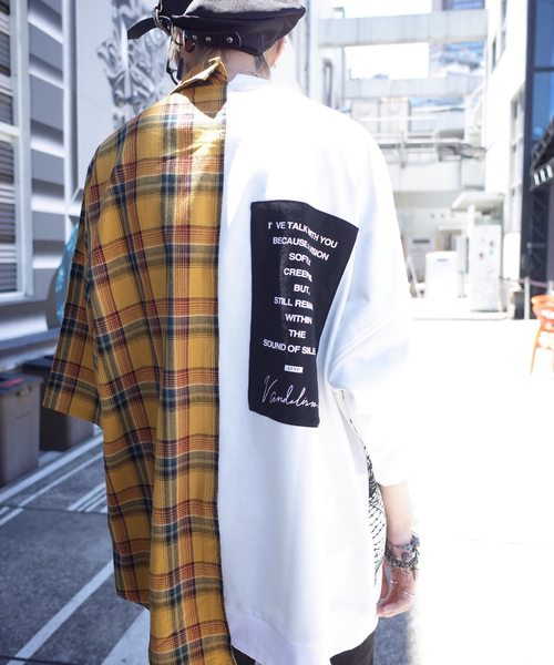 rovtski（ロフトスキー）の「JERZY CHECK MIX MIX CREW & SHIRT/ジャージー チェックミックス クルーネックシャツ（シャツ/ブラウス・レディース・ホワイト×ブラック/ホワイト系その他/ホワイト×イエロー・FREE）」の7枚目の写真