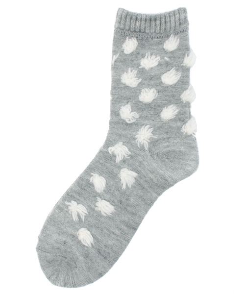 mystic（ミスティック）の「モケモケソックス（ソックス/靴下・レディース・ブラック/グレー/アイボリー・ﾌﾘ-）」の3枚目の写真