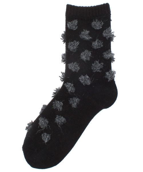 mystic（ミスティック）の「モケモケソックス（ソックス/靴下・レディース・ブラック/グレー/アイボリー・ﾌﾘ-）」の2枚目の写真