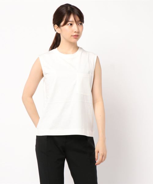 AMERICAN HOLIC（アメリカンホリック）の「ポケット付ノースリーブプルオーバー＊（Tシャツ/カットソー・レディース・オフホワイト/グレー系その他/ブラック/ロイヤルブルー/その他7・L/M）」の2枚目の写真
