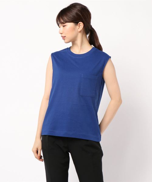 AMERICAN HOLIC（アメリカンホリック）の「ポケット付ノースリーブプルオーバー＊（Tシャツ/カットソー・レディース・オフホワイト/グレー系その他/ブラック/ロイヤルブルー/その他7・L/M）」の8枚目の写真