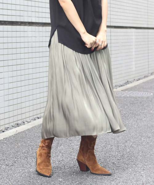 キラキラサテンギャザースカート スカート Store Tite In Tite ストア のファッション Store ティテ インザ