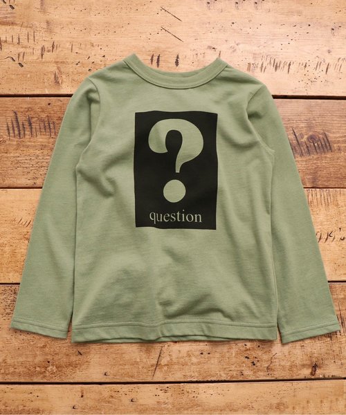 JUNK STORE（ジャンクストアー）の「■WEB限定 ロゴバリエ長袖Tシャツ カットソー（Tシャツ/カットソー・キッズ・チャコール/ベビーピンク/マスタード/アイボリー/カーキ/オリーブ/オフホワイト/グレー/ネイビー/ブラック・100/110/120/130/140/150）」の6枚目の写真