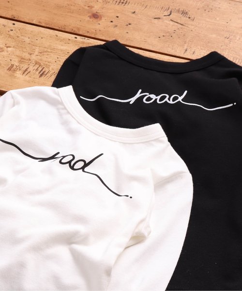 JUNK STORE（ジャンクストアー）の「■WEB限定 ロゴバリエ長袖Tシャツ カットソー（Tシャツ/カットソー・キッズ・チャコール/ベビーピンク/マスタード/アイボリー/カーキ/オリーブ/オフホワイト/グレー/ネイビー/ブラック・100/110/120/130/140/150）」の19枚目の写真