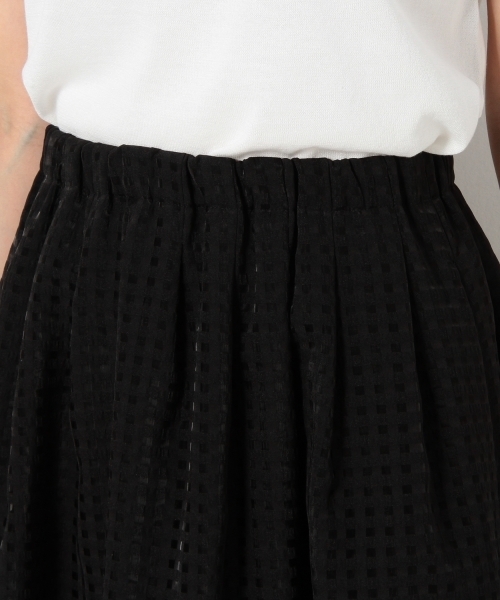 Jewel Changes（ジュエルチェンジズ）の「JOCRD オーガンジーチェック フレア スカート / ひざ丈 / ミディ丈（スカート・レディース・ホワイト/ブラック・フリー）」の12枚目の写真