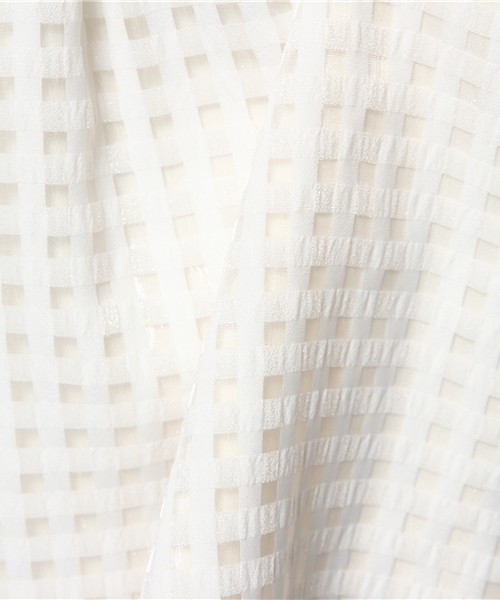 Jewel Changes（ジュエルチェンジズ）の「JOCRD オーガンジーチェック フレア スカート / ひざ丈 / ミディ丈（スカート・レディース・ホワイト/ブラック・フリー）」の11枚目の写真